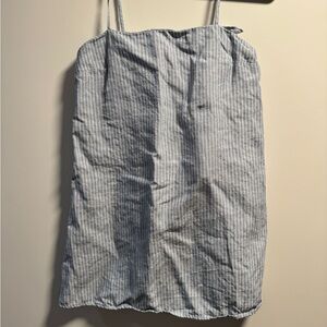 Aubree Reformation Blue Striped Dress-XS